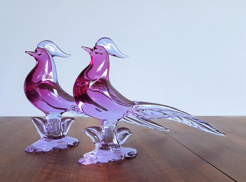 Pair of 1950s Murano by Archimede Seguso, Neodymium Sommerso