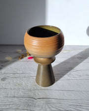 Beswick Pottery Ceramic Beswick Mid Century Atomic Influence, Modernist, Earth Tone Palette Stylised UFO Planter, 1950s-70s