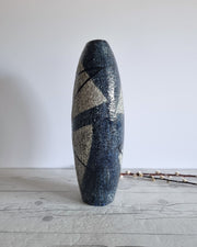 Upsala Ekeby Ceramic Ingrid Atterberg for Upsala Ekeby, 1957 'Chamotte' Series Sculptural Modernist Floor Vase, Sweden