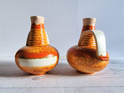 Carstens Uffrecht Ceramic 1920s Carstens Uffrecht, Art Deco Bauhaus Pair of Architectural Jug Vases att. Hildegard Delius