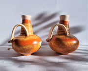 Carstens Uffrecht Ceramic 1920s Carstens Uffrecht, Art Deco Bauhaus Pair of Architectural Jug Vases att. Hildegard Delius