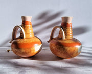 Carstens Uffrecht Ceramic 1920s Carstens Uffrecht, Art Deco Bauhaus Pair of Architectural Jug Vases att. Hildegard Delius