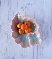 AnyesAttic Ceramic 1950s-60s Beswick Pottery, Flower on Leaf Pastel Glaze Ceramic Dish | British | Rare Shape