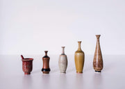 Höganäs Keramik Ceramic 1950s - 60s Höganäs Keramik, John Andersson, Set of 5 Miniature Ceramic Vases and Mortar & Pestle