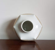 Furstenberg Porcelain Porcelain 1950s - 60s West German Furstenberg Hexagonal Ombre Gold Decor Op Art Vase by Prof. E A Sundermann