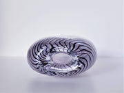 Kosta Boda Glass Glass 1950s Swedish, Vicke Lindstrand for Kosta, Scandinavian Modern Black, Purple, Cased Glass Vase