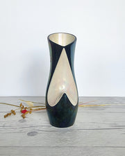 Verceram Ceramic 1950s Verceram Ceramique D'Art, 'Manta Ray' Ink Lustre Finish Vase, French