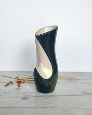 Verceram Ceramic 1950s Verceram Ceramique D'Art, 'Manta Ray' Ink Lustre Finish Vase, French