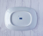 AnyesAttic Porcelain 1960 Bjorn Wiinblad for Rosenthal Studio Line, Blue on White Porcelain Serving Dish | Danish Modern