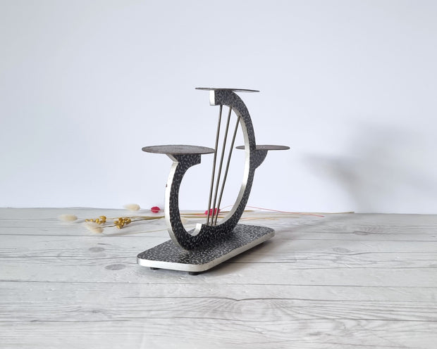 Haute Curature Metals 1960s Brutalist Metal Cast Table Shelf / Etagere, Mid Century, German