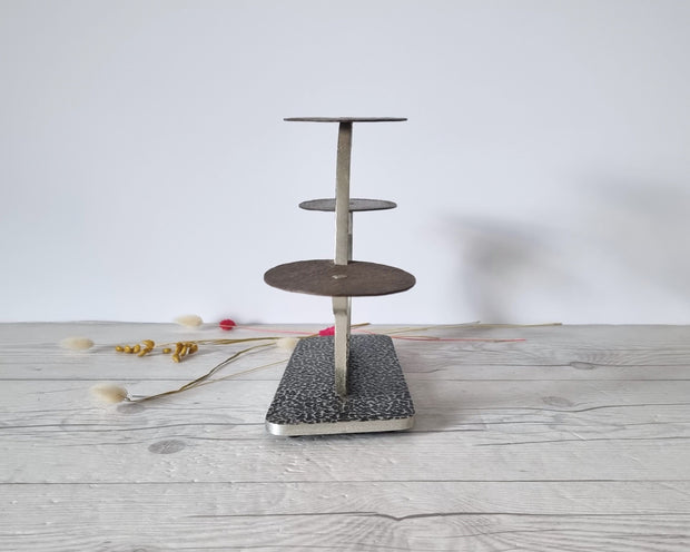 Haute Curature Metals 1960s Brutalist Metal Cast Table Shelf / Etagere, Mid Century, German