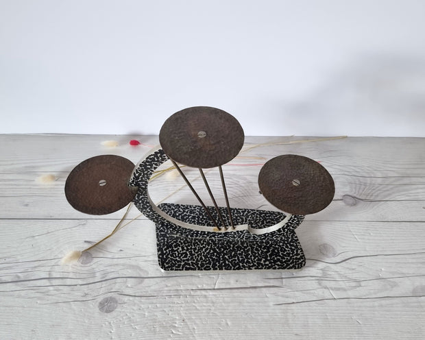 Haute Curature Metals 1960s Brutalist Metal Cast Table Shelf / Etagere, Mid Century, German