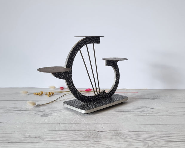 Haute Curature Metals 1960s Brutalist Metal Cast Table Shelf / Etagere, Mid Century, German
