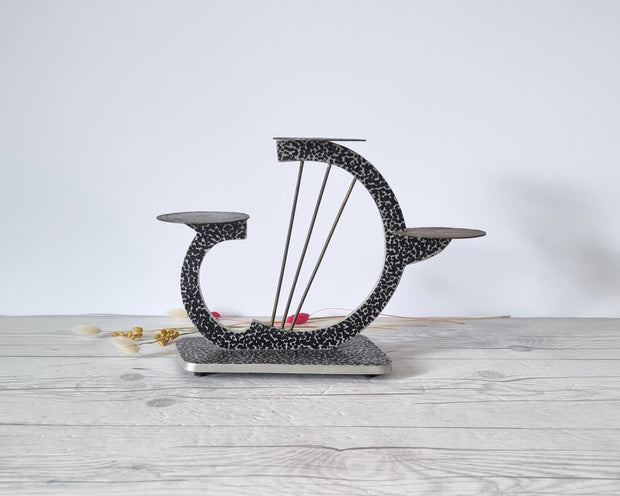 Haute Curature Metals 1960s Brutalist Metal Cast Table Shelf / Etagere, Mid Century, German