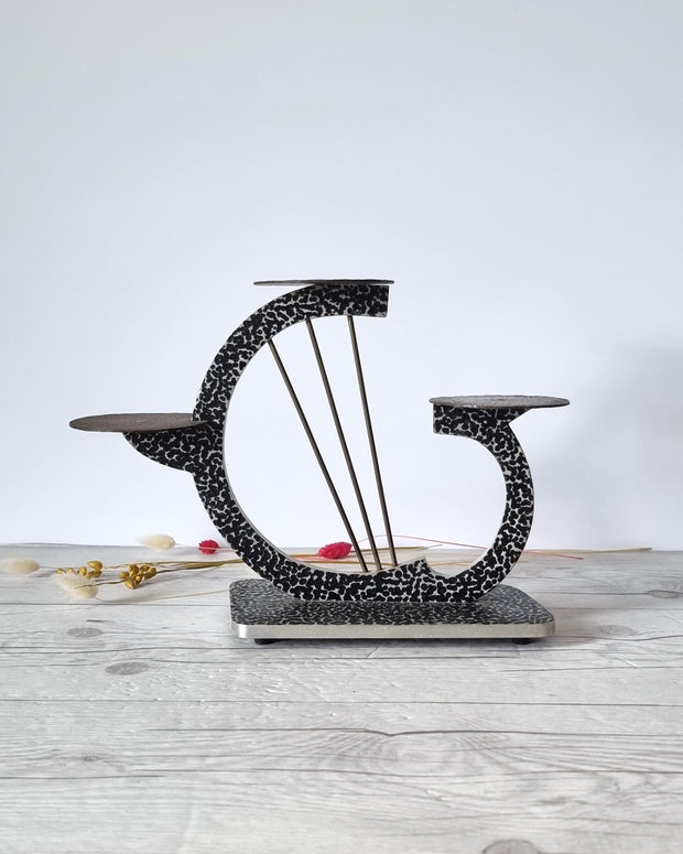 Haute Curature Metals 1960s Brutalist Metal Cast Table Shelf / Etagere, Mid Century, German