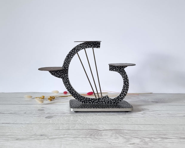Haute Curature Metals 1960s Brutalist Metal Cast Table Shelf / Etagere, Mid Century, German