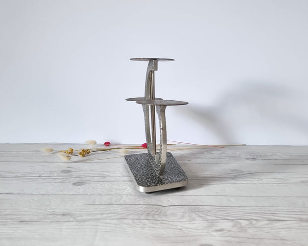 Haute Curature Metals 1960s Brutalist Metal Cast Table Shelf / Etagere, Mid Century, German