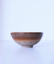 Soholm Keramik Ceramic 1960s Danish Soholm Stentoj by Einar Johansen Blues and Burnt Orange Glaze Carved Stoneware Bowl