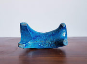 Bitossi Ceramiche Ceramic 1960s Italian Bitossi Persiano Blue Glaze, Modernist Rimini Blu Series Horse Sculpture by Aldo Londi