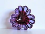 Murano Glass 1960s Italian Murano Sommerso Sculpted Art Glass Neodymium / Alexandrite and D. Pink Dish