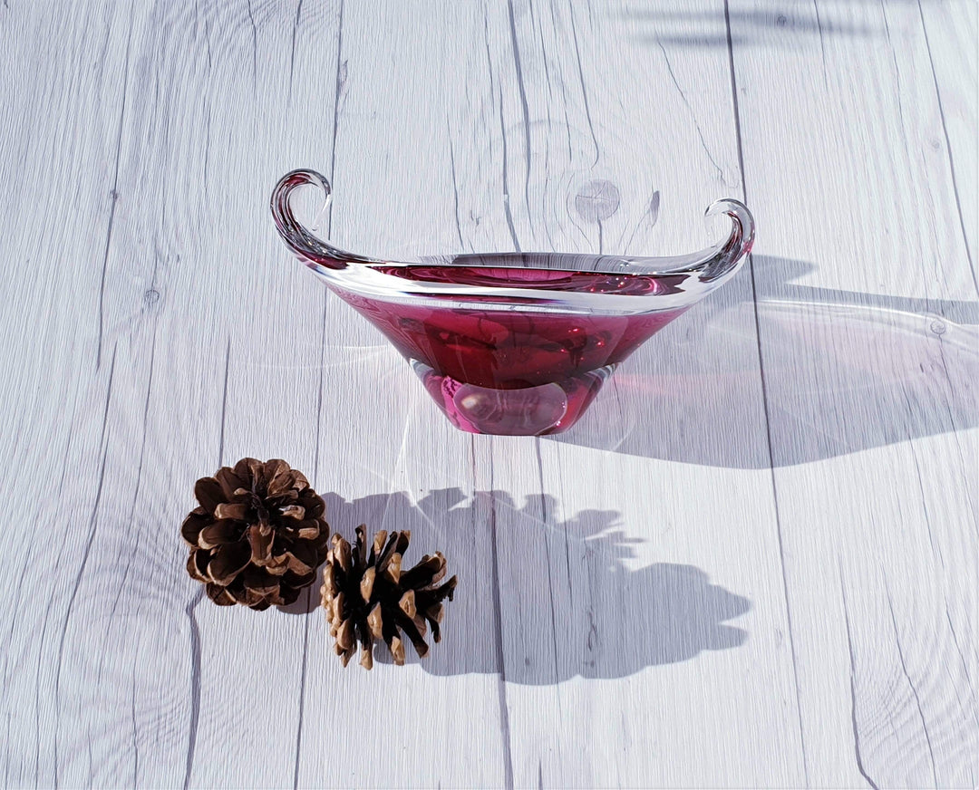 1960s Rare SEA Glasbruk (now Orrefors Kosta) Pink Cased Double