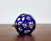 Harzkristall Tobacciana 1970s East German Harzkristall by Marita Voigt Late Atomic Space Age Faceted Glass Ball Ashtray