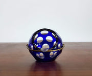 Harzkristall Tobacciana 1970s East German Harzkristall by Marita Voigt Late Atomic Space Age Faceted Glass Ball Ashtray