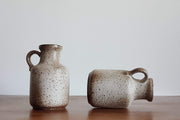 Scheurich Keramik Ceramic 1970s Pair of West German Scheurich Gloss Chocolate and Matte Cream Foam Glaze Ceramic Pitcher Vases