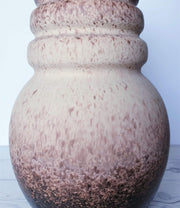 AnyesAttic Ceramic 1970s Scheurich ‘Tiramisu’ Matte Foam and Fat Lava Ball Ceramic Floor Vase, West German Pottery