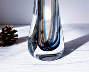 AnyesAttic Glass 1970s Scottish Caithness Glassworks, Oban Series, Striped Sommerso Bud Vase