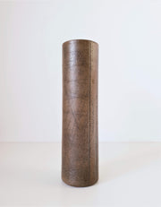 Selsbo Keramik Ceramic 1970s Swedish Selsbo Ceramics Mid Century Modern Brutalist Sgraffito Stoneware Cylinder Vase