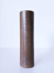 Selsbo Keramik Ceramic 1970s Swedish Selsbo Ceramics Mid Century Modern Brutalist Sgraffito Stoneware Cylinder Vase