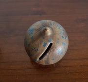 Rolf Weber Steinzeug Curio 1970s West German Rolf Weber Steinzeug Cedar and Matte Crystalline Teal Blue Glaze Pottery Art Ball