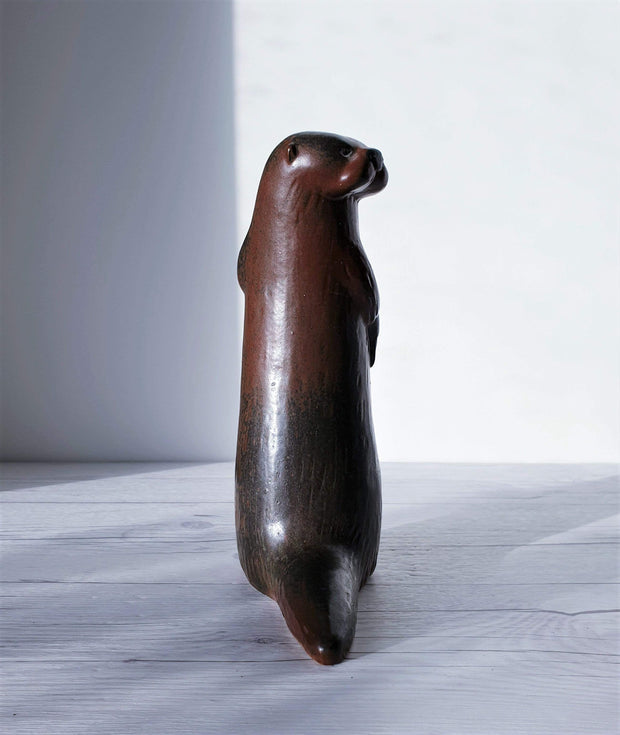 AnyesAttic Ceramic 1980 Lisa Larson for WWF by Gustavsberg, Limited Edition 'Observant Otter' Figure, Swedish