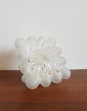 Studio Glass Lighting 1980s Eis / Ice Glas Art Deco Frosted Ice and Icicles Plafoniere Bubble Glass Wall / Ceiling Lamp