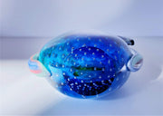 Murano Glass 1980s Italian Murano Modern Bullicante, Sommerso and Crackle Cased Glass Beak Jug Vase