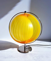 AnyesAttic Lighting 1980s KARE Lamella, Mid Century Modernist, Dusk Palette Moon Table Lamp | Panton Design, Rare