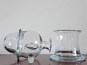 Holmegaard Glass Glass 1983 Danish Holmegaard Modernist Design Fejø Clear Glass Ice 'Bucket' and Decanter Set