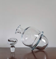 Holmegaard Glass Glass 1983 Danish Holmegaard Modernist Design Fejø Clear Glass Ice 'Bucket' and Decanter Set