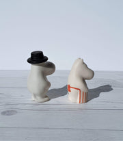 AnyesAttic Ceramic 1990s Moominmamma and Moominpapa figurines by Tuulikki Pietilä for Arabia of Finland