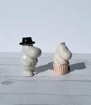 AnyesAttic Ceramic 1990s Moominmamma and Moominpapa figurines by Tuulikki Pietilä for Arabia of Finland