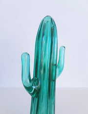 Kosta Boda Glass Glass 1990s Swedish, Gunnel Sahlin for Kosta Boda, Texas Series Cactus Art Glass Sculpture