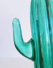 Kosta Boda Glass Glass 1990s Swedish, Gunnel Sahlin for Kosta Boda, Texas Series Cactus Art Glass Sculpture