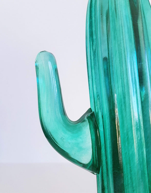 Kosta Boda Glass Glass 1990s Swedish, Gunnel Sahlin for Kosta Boda, Texas Series Cactus Art Glass Sculpture