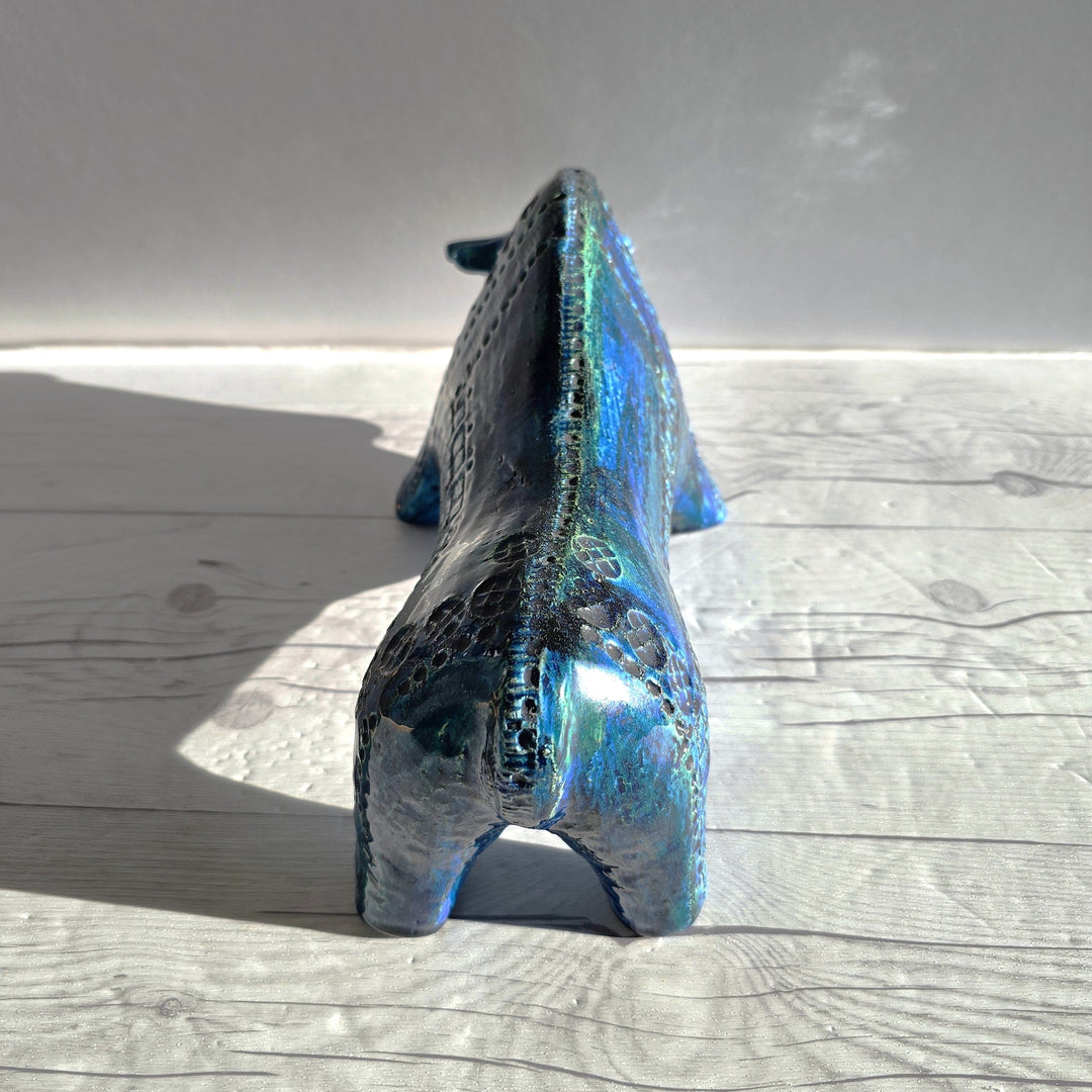 Aldo Londi for Bitossi Ceramiche Rimini Blu Series, Modernist Bull