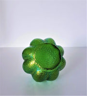 Kralik Glass Glass Antique / Vintage 1910s-30s Kralik Art Nouveau Iridescent Emerald Green Martelé Decor Art Glass Vase