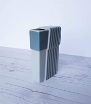 AnyesAttic Ceramic Antje Brüggemann for Rosenthal Studio Line, 1980s 'Linear' Series, Modernist Striped Ceramic Vase