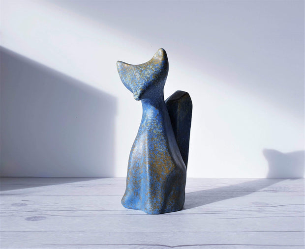 AnyesAttic Ceramic Bekå Keramik by Birger Åström, Scandinavian Modern, Geometric Stoneware Fox Sculpture | 1960s - 70s