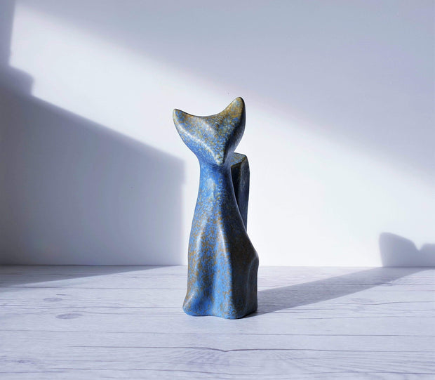 AnyesAttic Ceramic Bekå Keramik by Birger Åström, Scandinavian Modern, Geometric Stoneware Fox Sculpture | 1960s - 70s