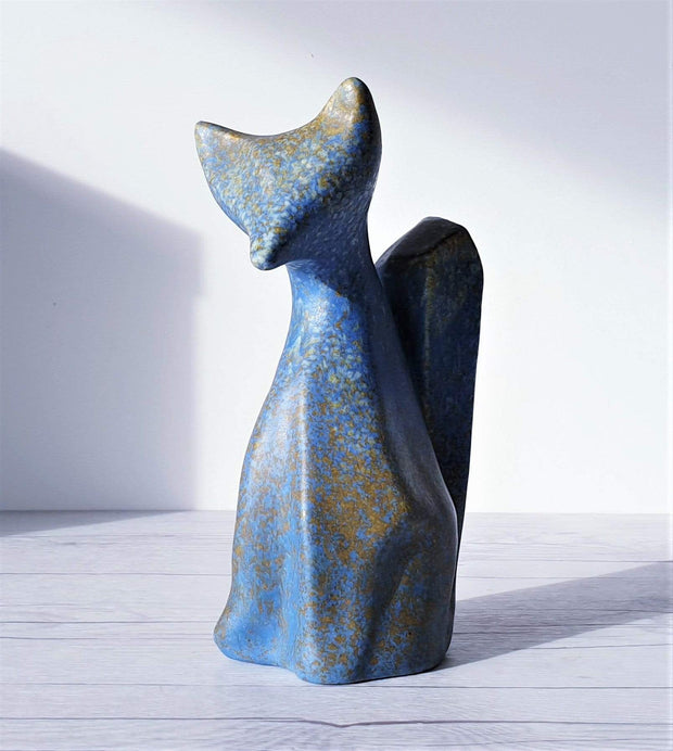 AnyesAttic Ceramic Bekå Keramik by Birger Åström, Scandinavian Modern, Geometric Stoneware Fox Sculpture | 1960s - 70s